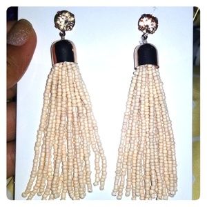 Beaded tassel earrings